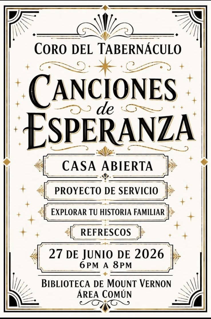 Canciones de Esperanza, Spanish flyer